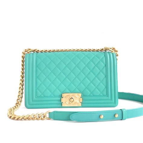 chanel boy bag sea foam|Chanel boys handbags.